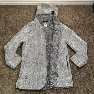 Victoria’s Secret PINK Teddy Sherpa Hooded Open Front Cardigan OS With Pockets